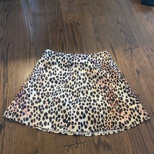 Mini cheetah silk skirt
